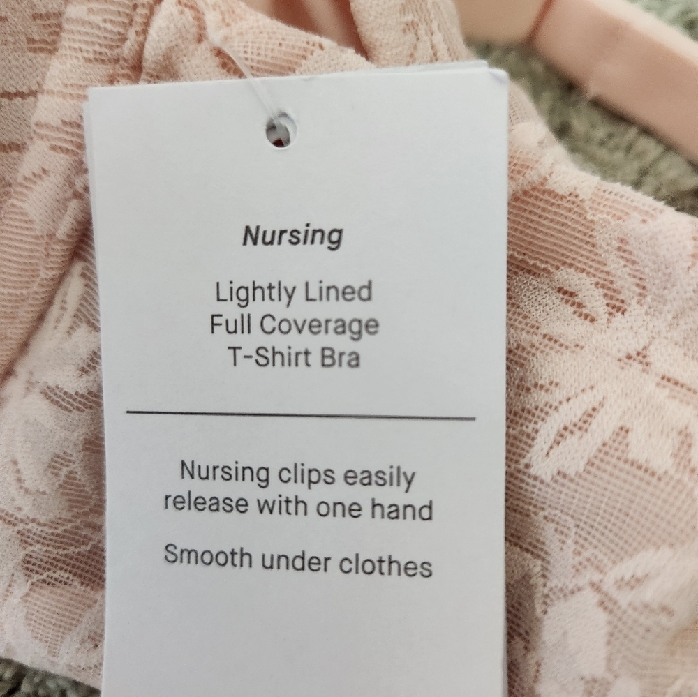 Women's Nursing Lace T-Shirt Bra - Auden Pink - Picture 5 of 9